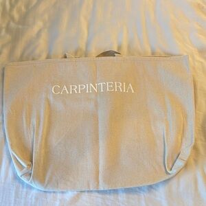 Beige Canvas Tote Bag